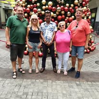 Guests exploring Chamarel and the south of Mauritius