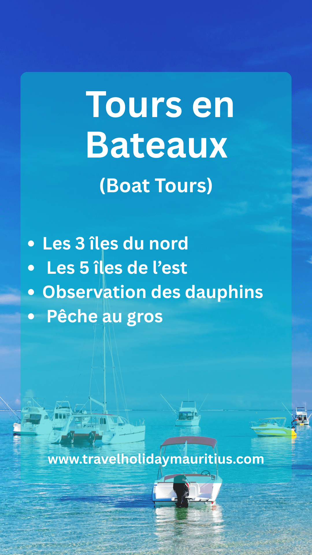 Mauritius boat and catamaran tours on the lagoon