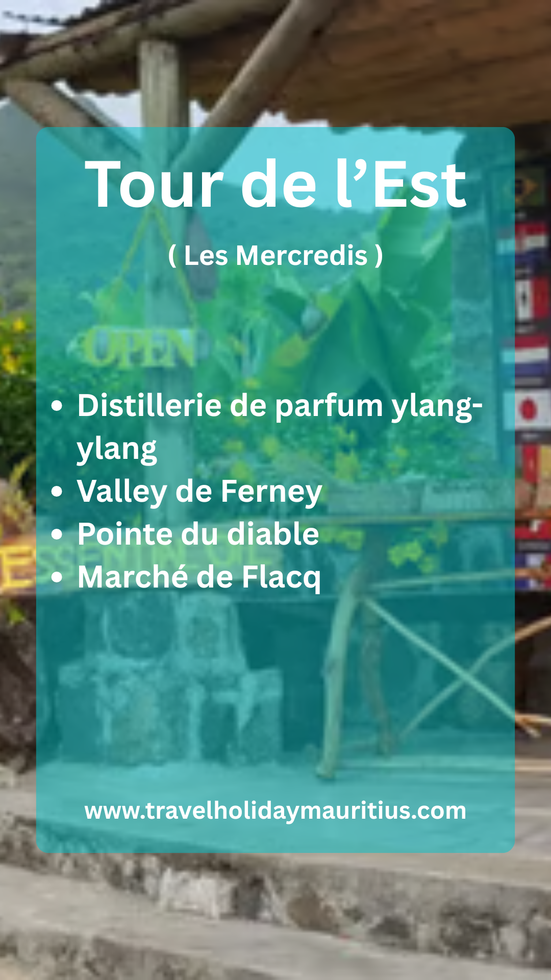 East coast Mauritius tour with ylang ylang distillery and valleys