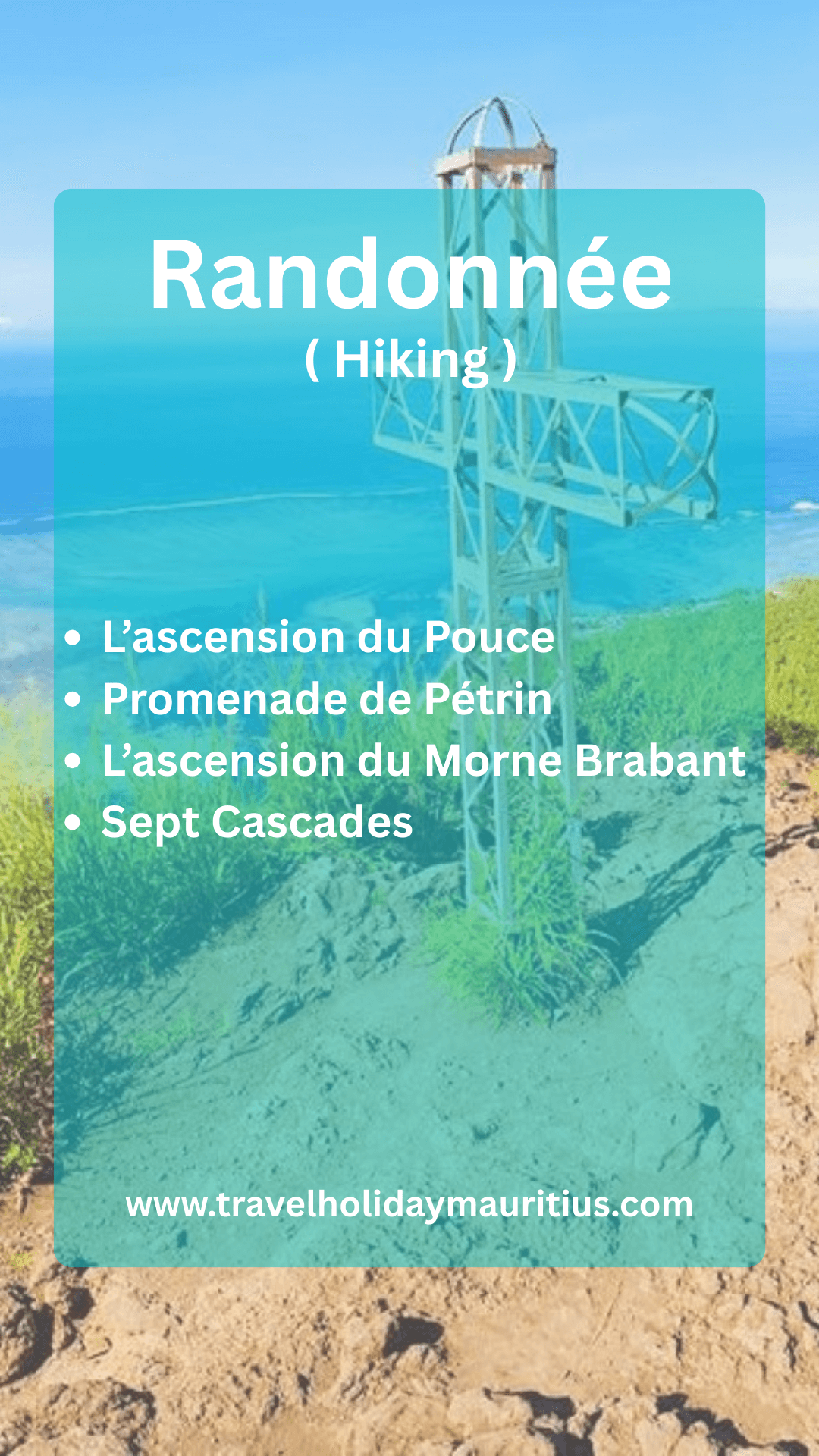 Hiking and randonnée in Mauritius with mountain and lagoon views